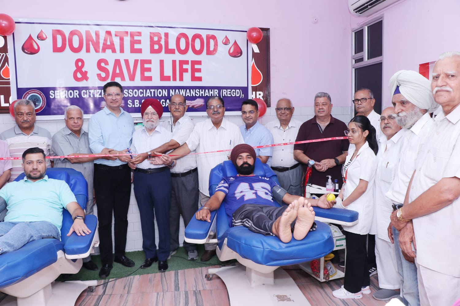 ਸੀਨੀਅਰ ਸਿਟੀਜਨਜ਼ ਐਸੋਸੀਏਸ਼ਨ ਵਲੋਂ ਲਗਾਇਆ ਖੂਨਦਾਨ ਕੈਂਪ।
